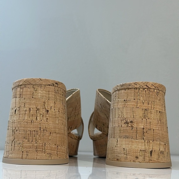 Dolce Vita Martin Cork Square Toe Slides Heeled Sandals Size 11 - Picture 6 of 15